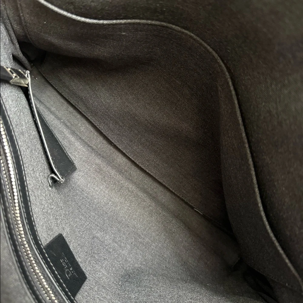 Christian Dior Black Leather Briefcase/ Laptop Bag